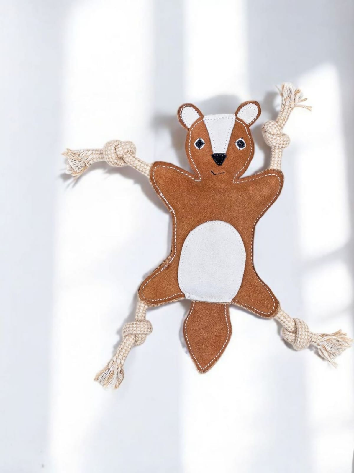 Rusty the Raccoon - Eco-Friendly Rope & Suede Dog Toy