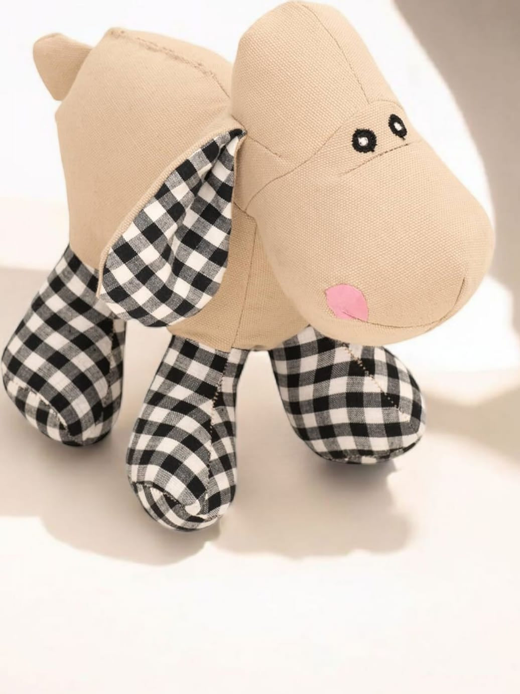 Gingham Buddy โ Organic Fabric Dog Toy
