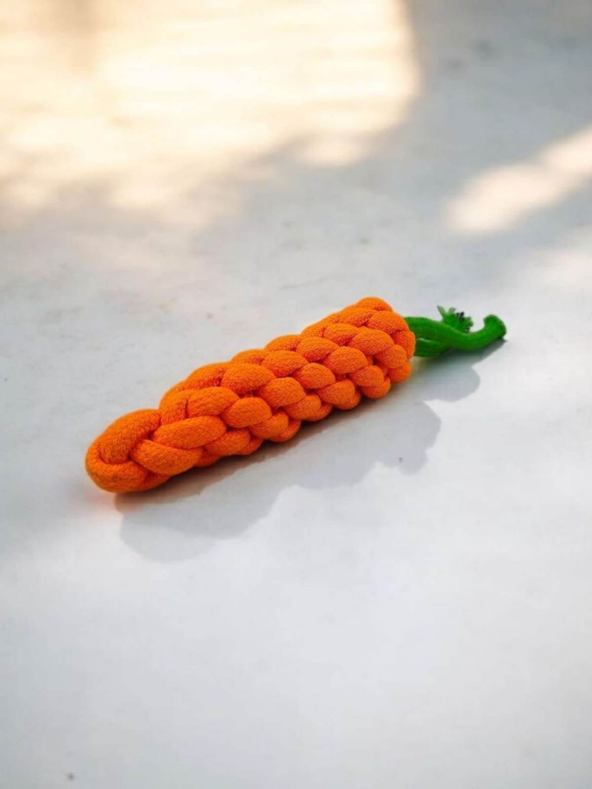 Chewy Carrot – Organic Rope Dog Toy