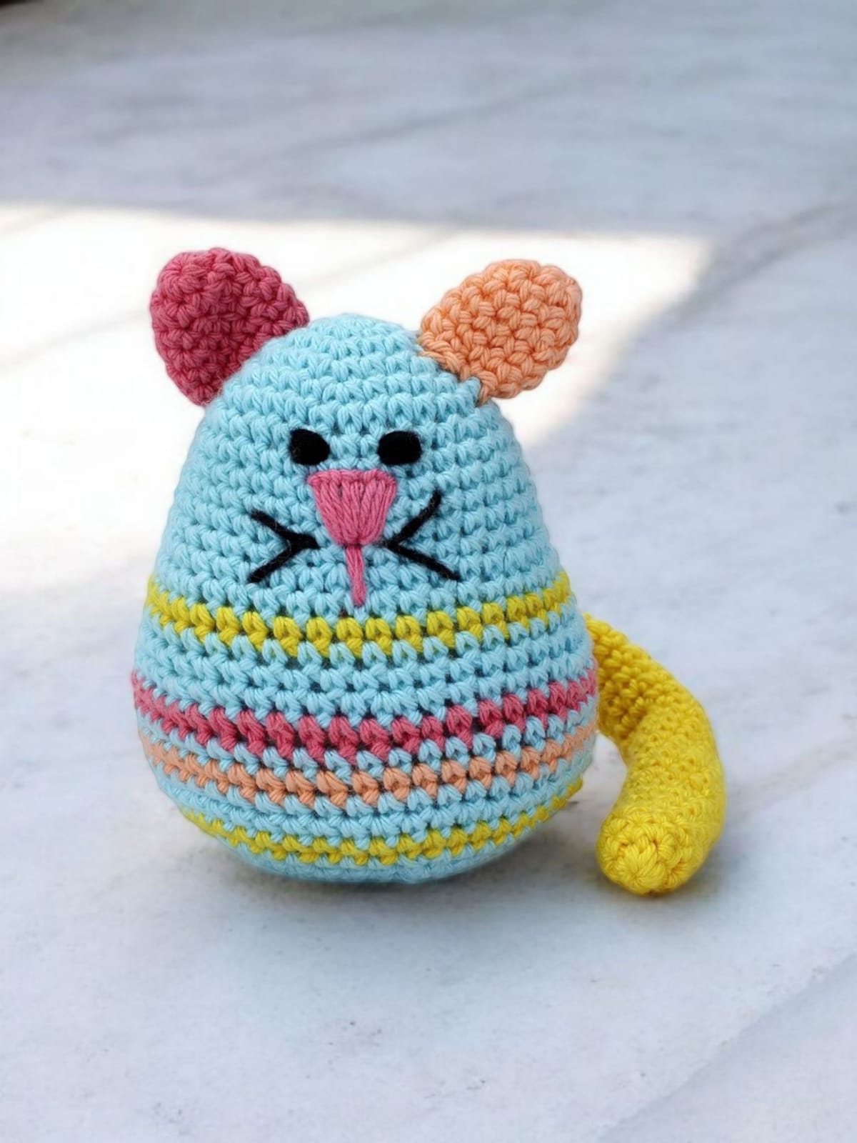Handmade Organic Crochet Mouse Dog Toy