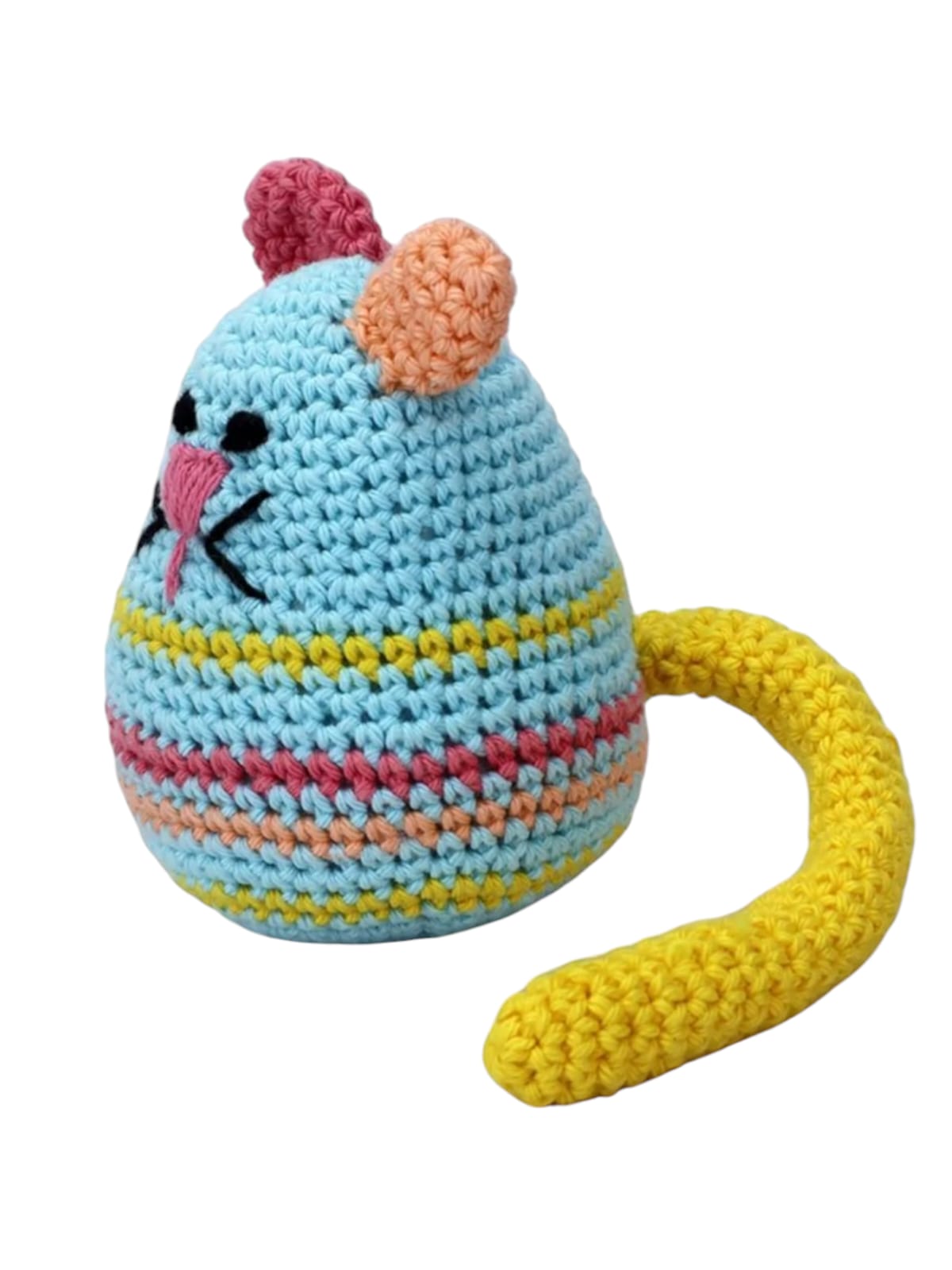 Handmade Organic Crochet Mouse Dog Toy