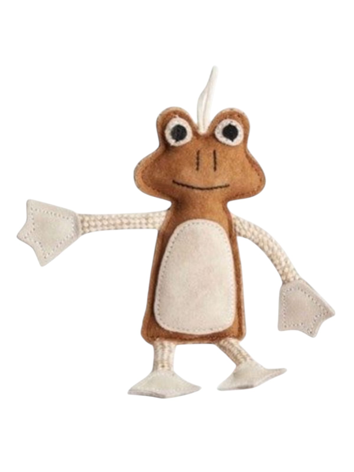 Organic Suede & Cotton Frog Dog Toy – Eco-Friendly & Durable