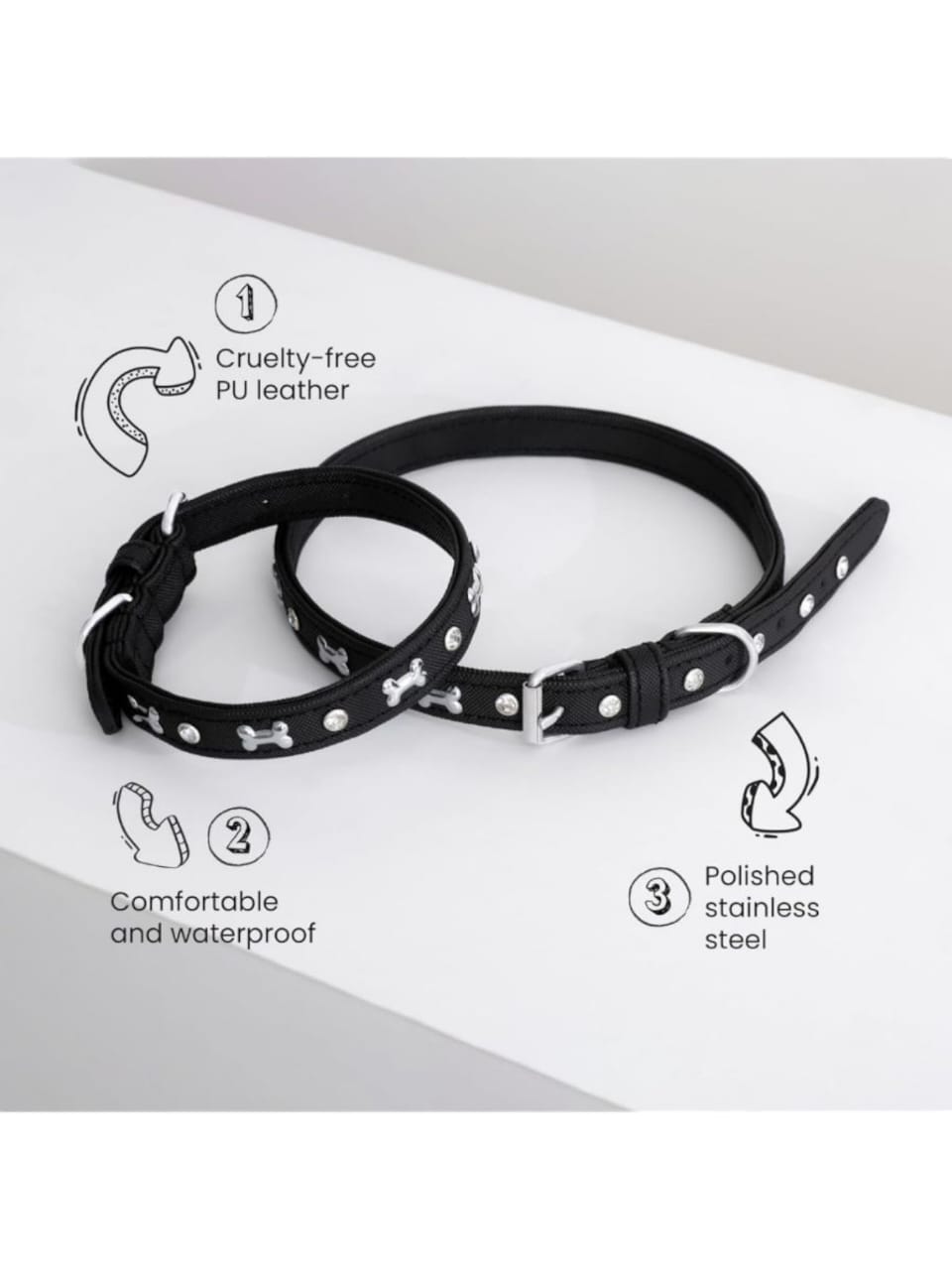Elegant Vegan Leather Dog Collar – Stylish, Durable & Eco-Friendly