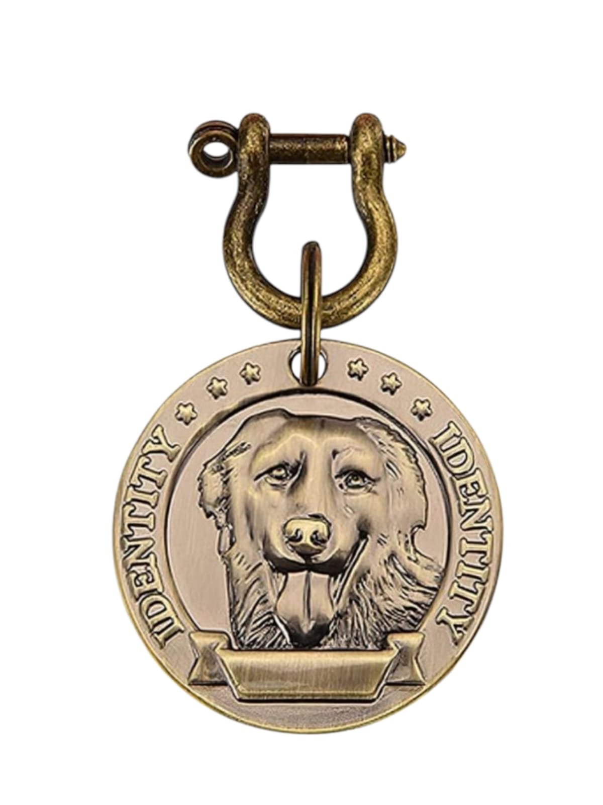 Vintage Brass Dog Locket with Engraving Space