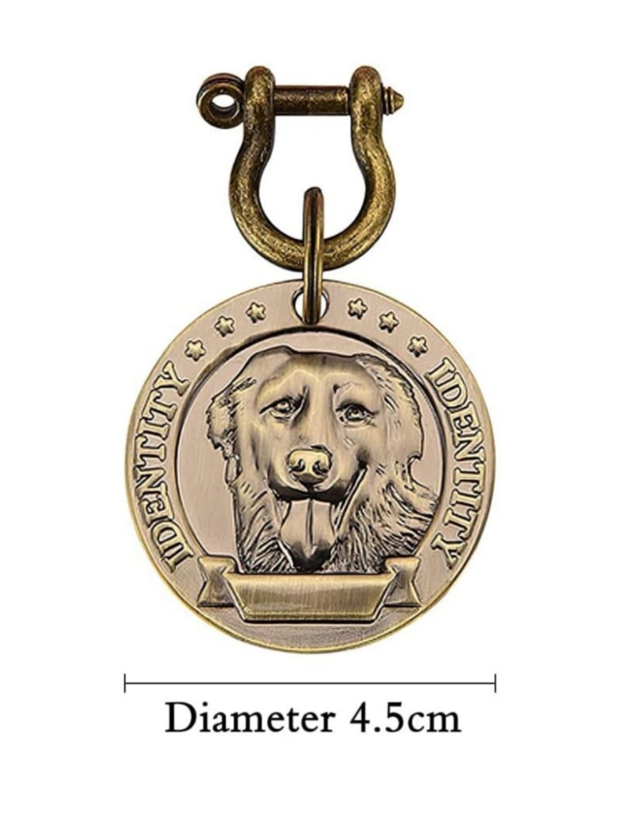 Vintage Brass Dog Locket with Engraving Space