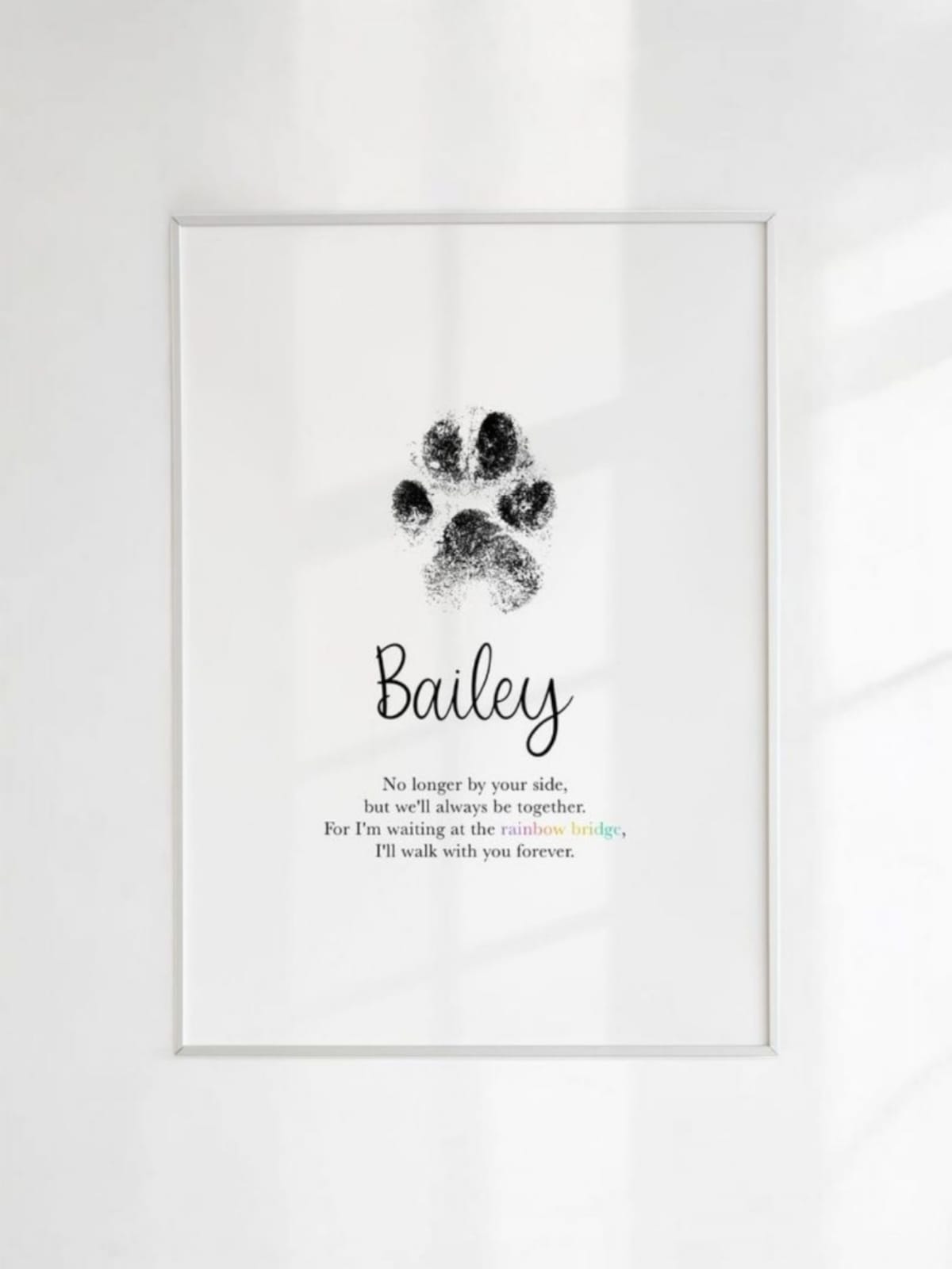 Custom Dog Print - Paw Prints on our Heart