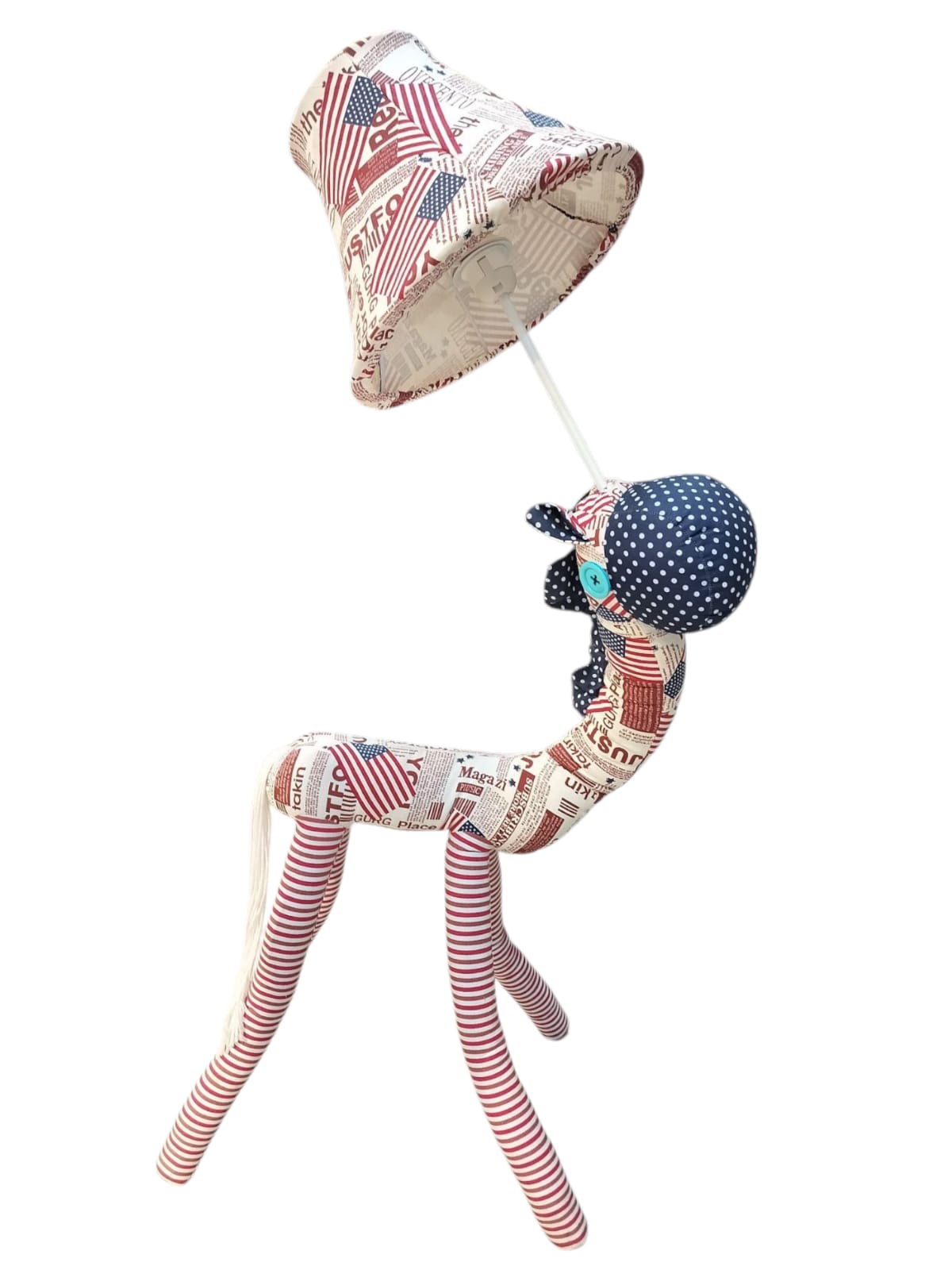 Whimsical American-Themed Giraffe Floor Lamp