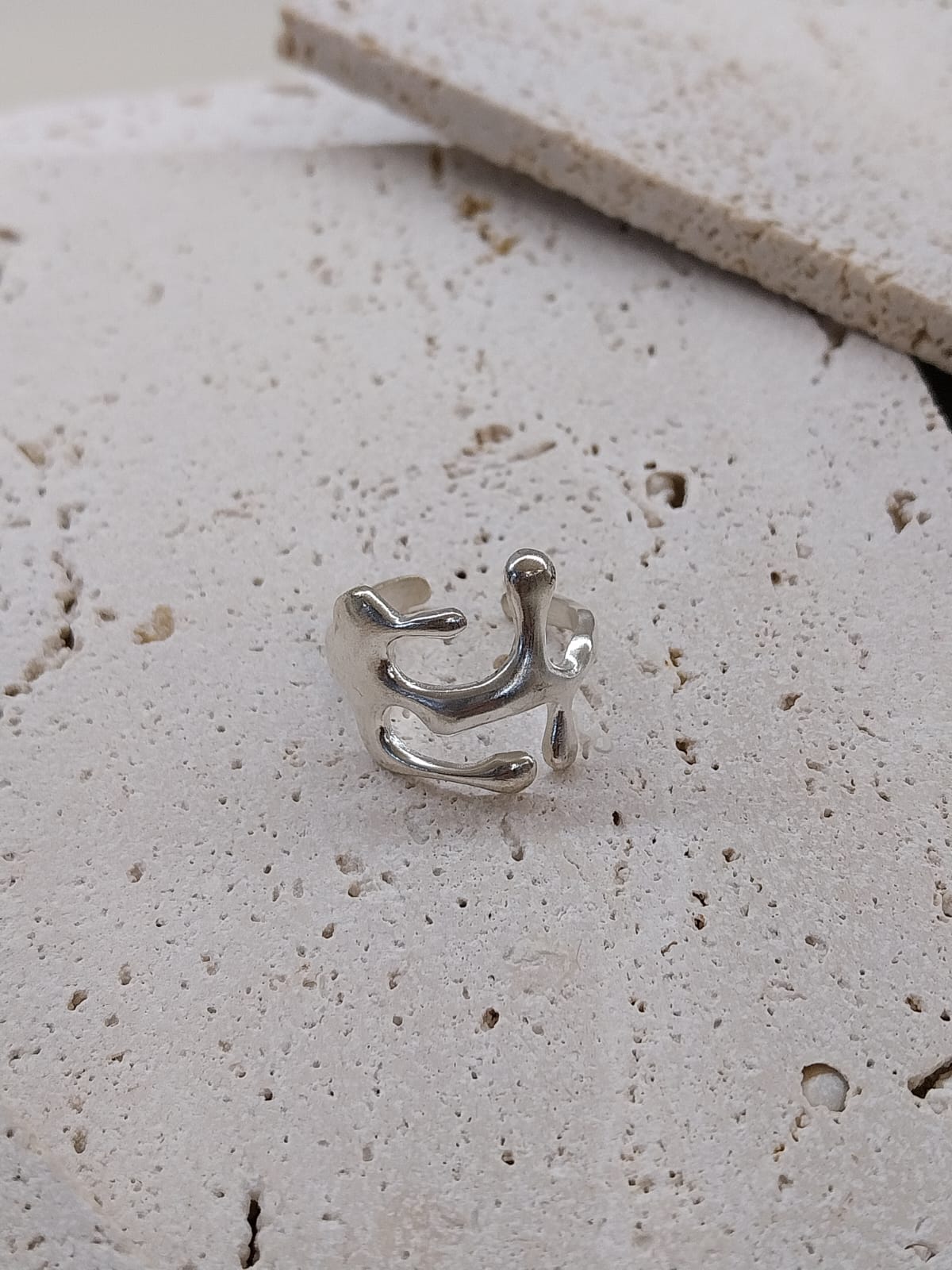 Silver Galactic Tides Ring