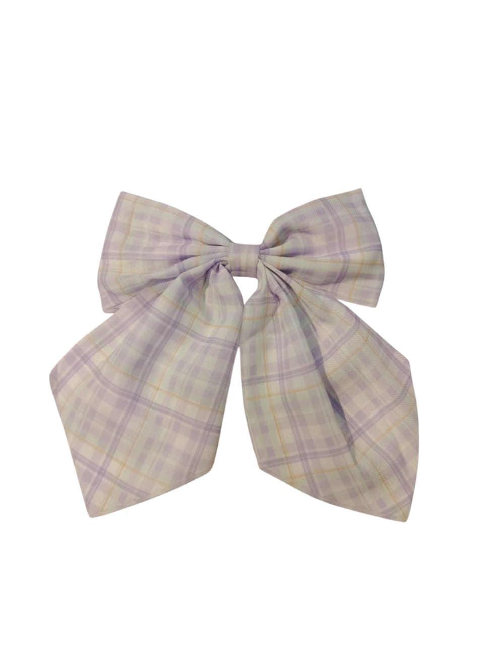 Big Checkered Bow Hair Clip