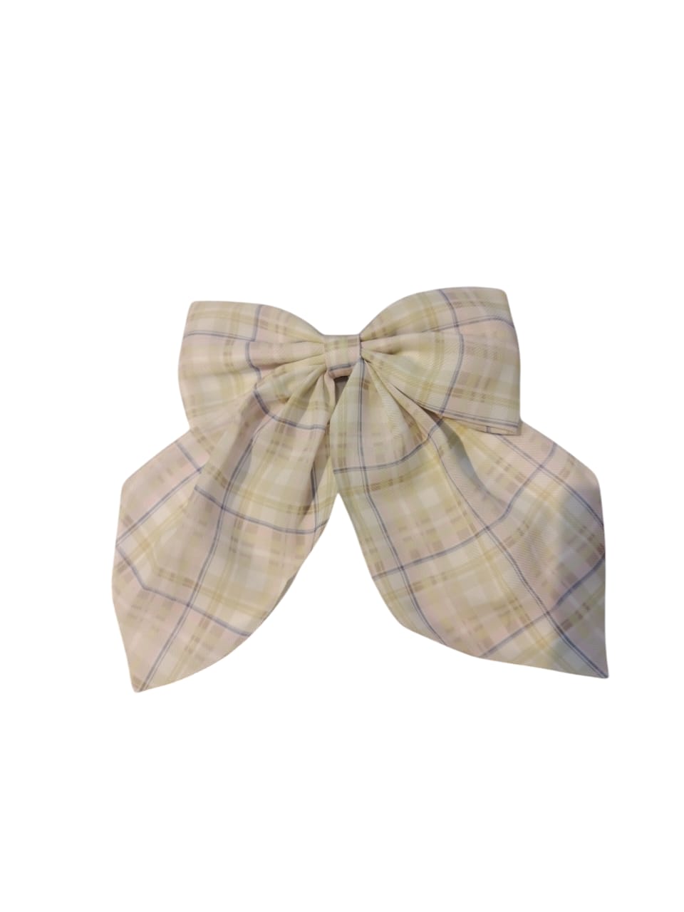 Big Checkered Bow Hair Clip