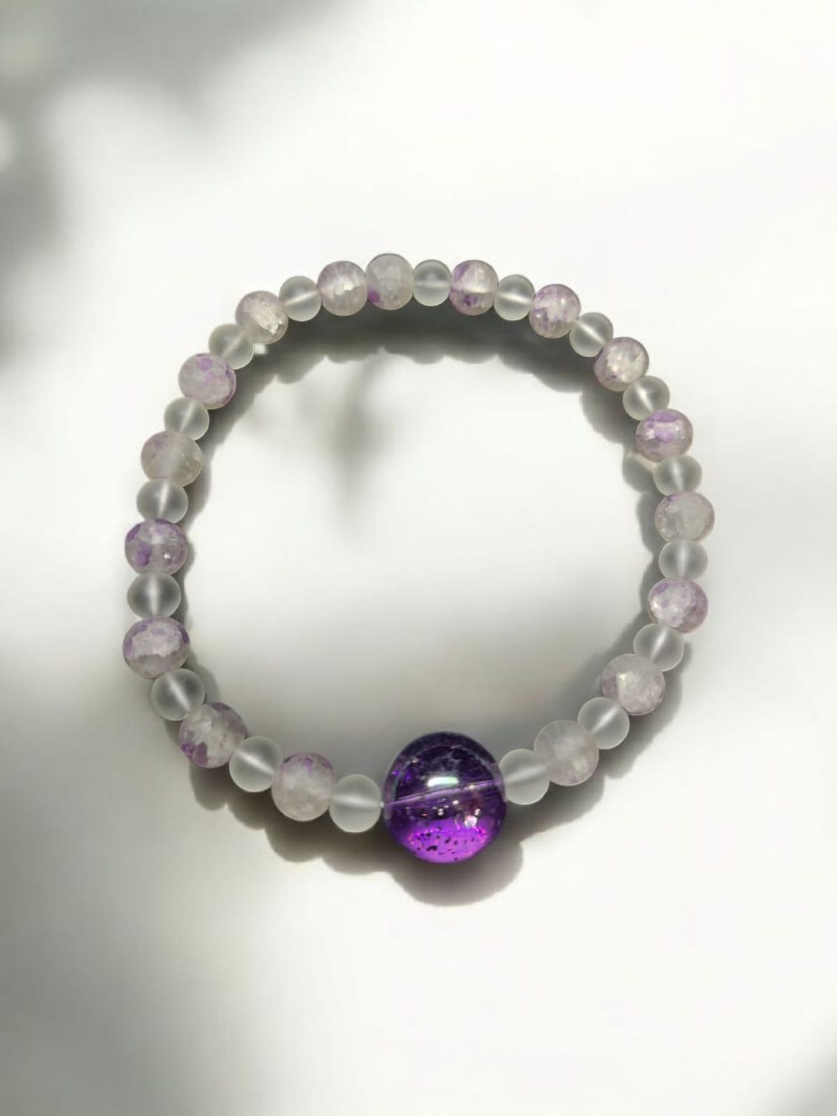 Lavender mall bead collar for doggo