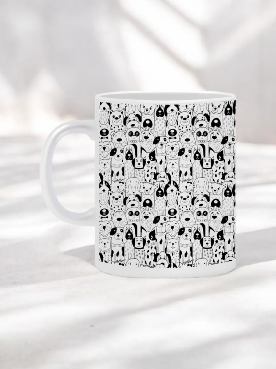 Pup Parade - Black & White Dog Mug