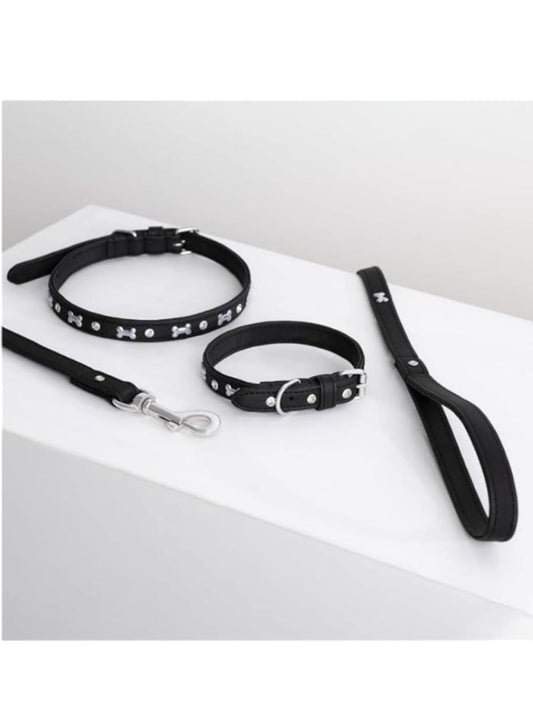 Luxurious Organic Leather Collar & Leash Set