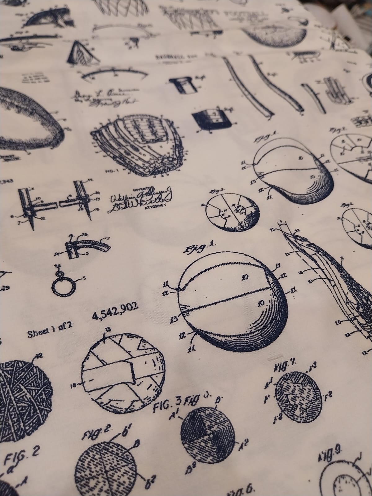 Vintage Sports Patent Design Bed Sheet Set