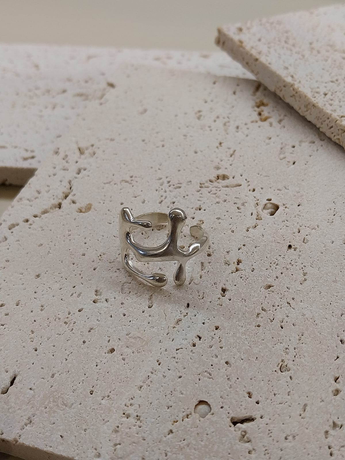 Silver Galactic Tides Ring