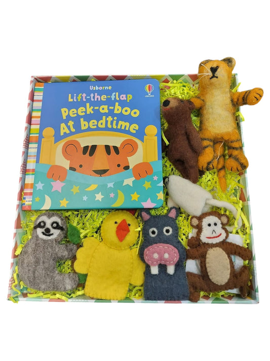 Peek-a-Boo Bedtime Safari Pretend Play Box