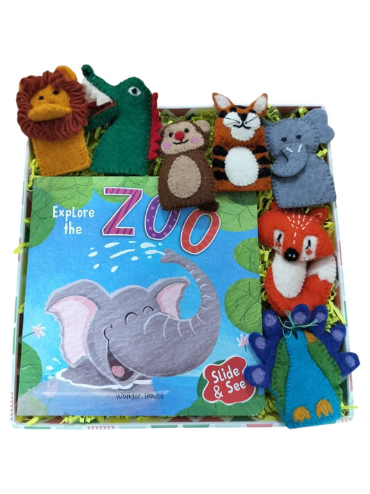 Zoo Friends Slide & Pretend Play Box