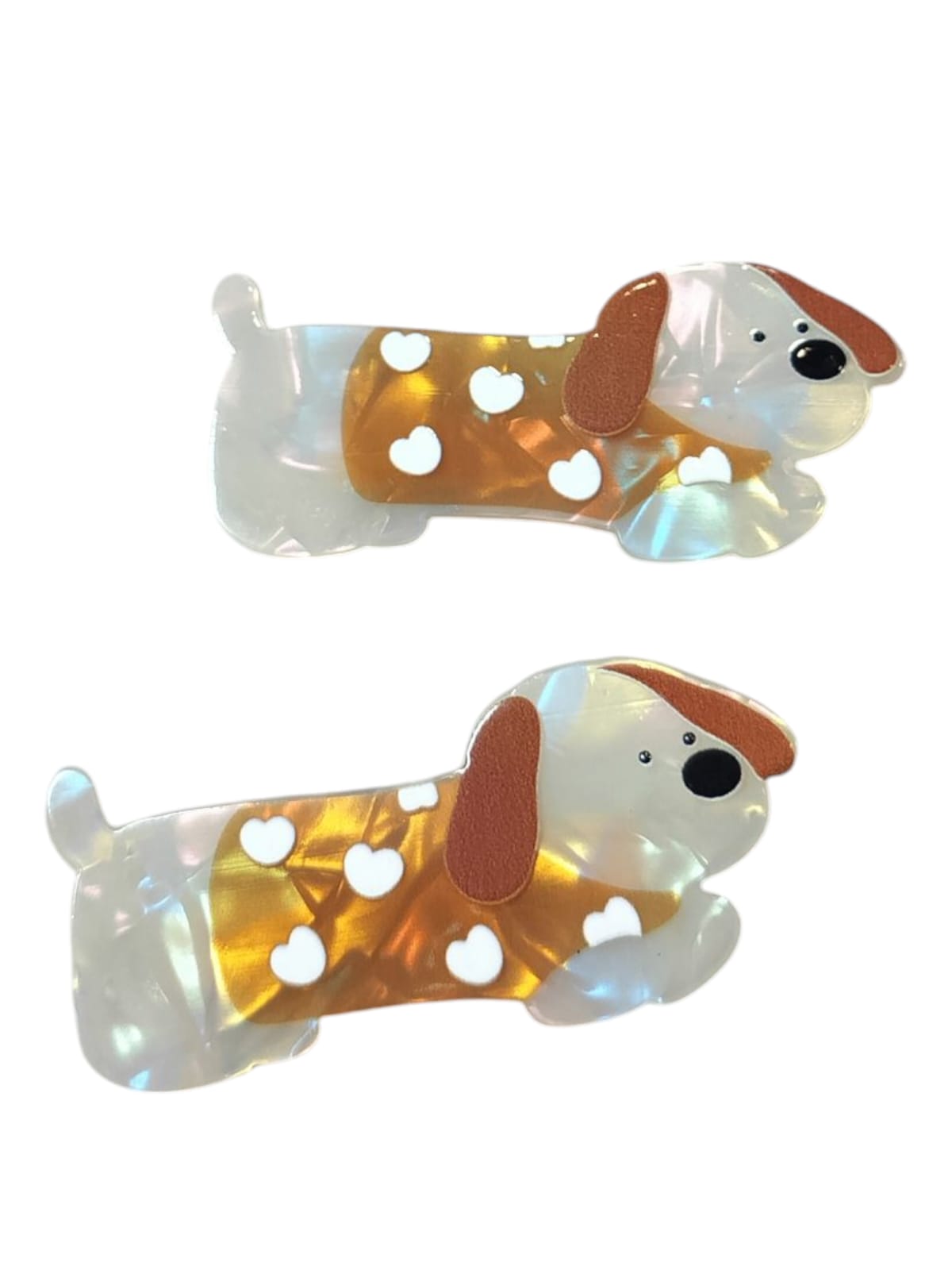 Brown hearts Doggo - Set of two