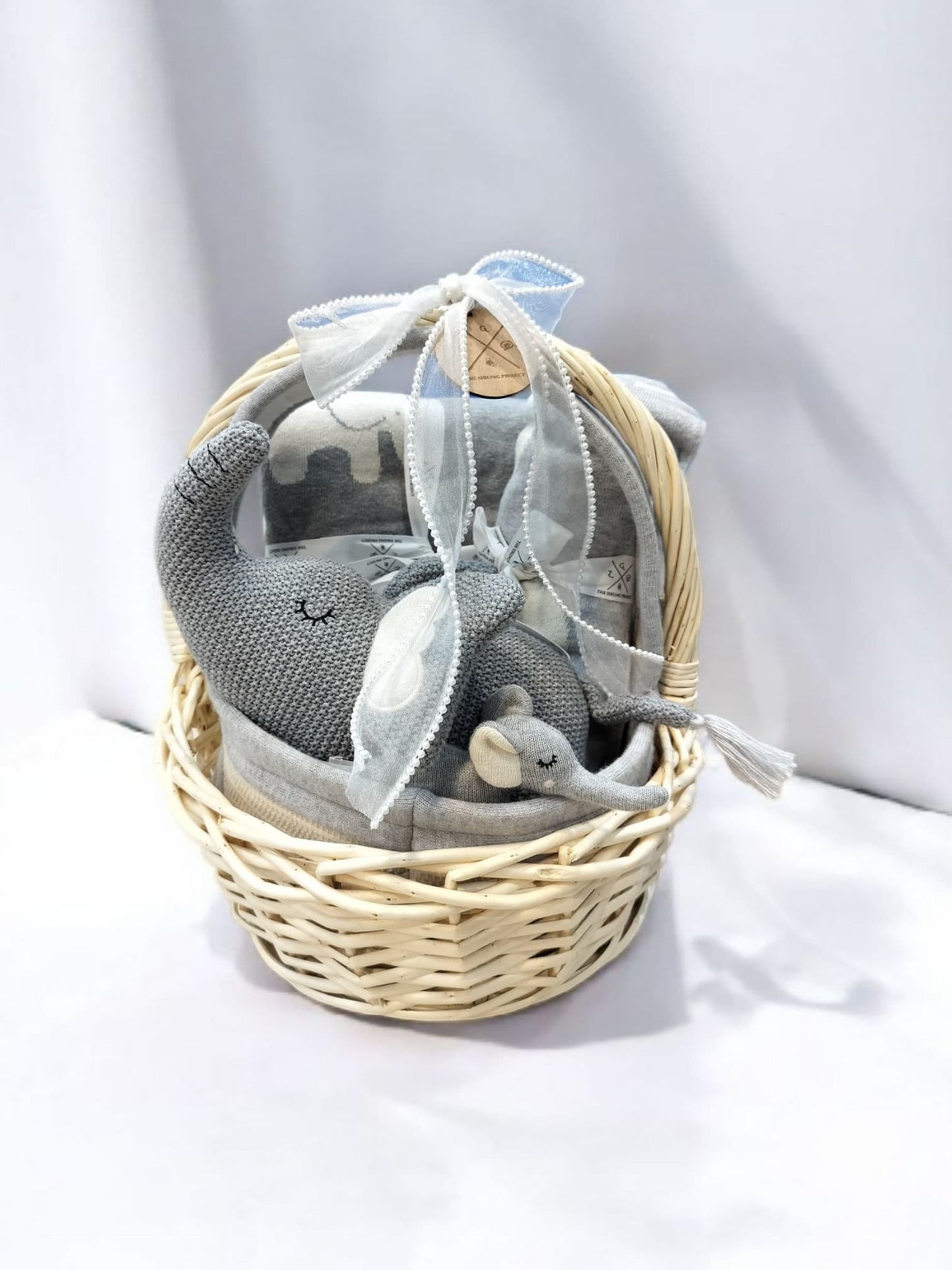 Knitted Elephant Basket Hamper